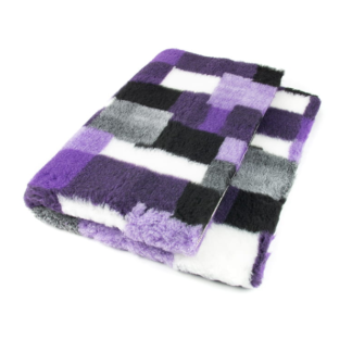 Posłanie Vet Bed / Dry Bed antypoślizgowe fioletowe patchwork